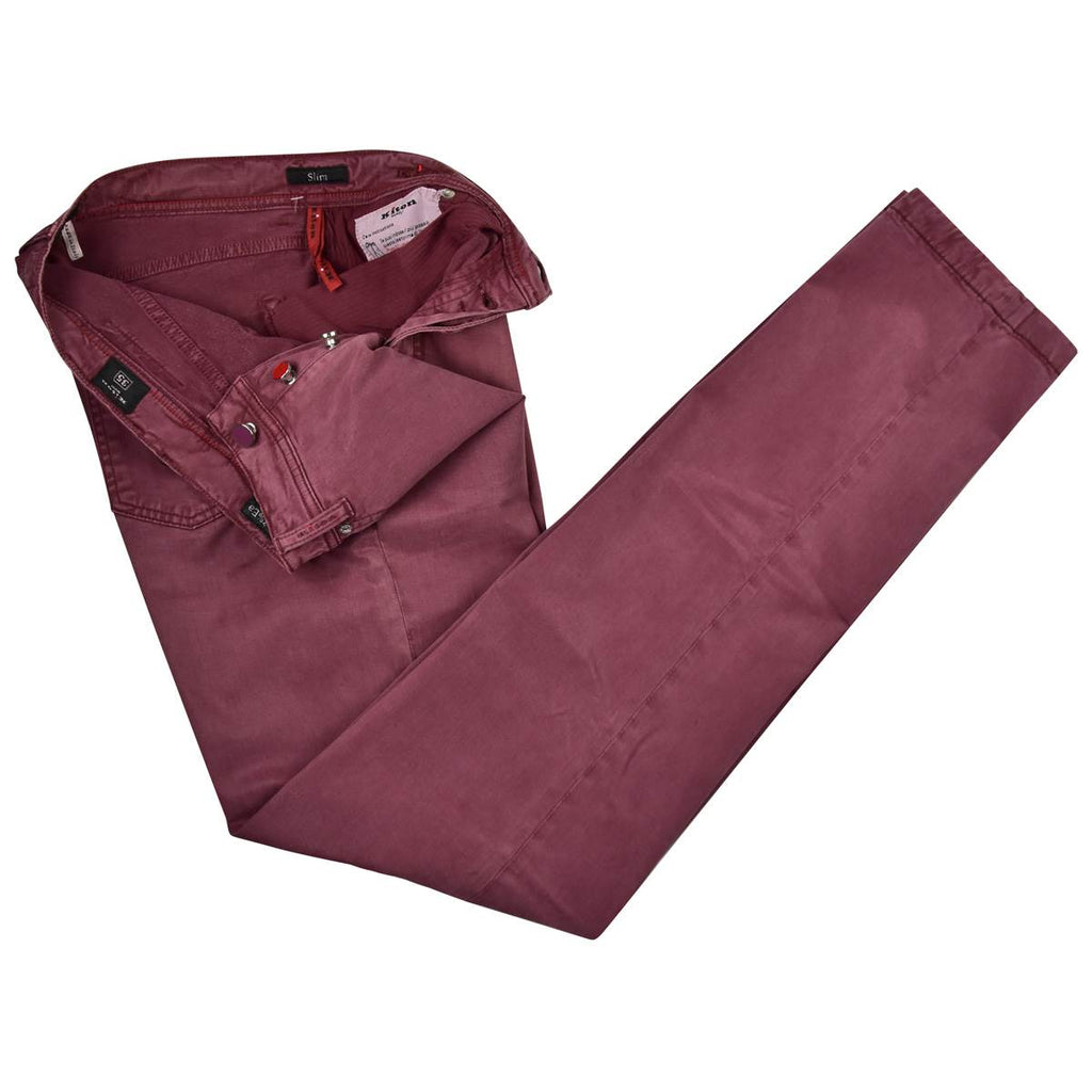 Kiton KITON Burgundy Cly Cotton Ea Jeans Burgundy 001