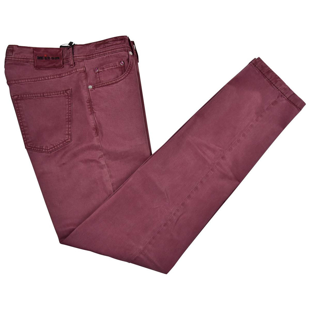 KITON Burgundy Cly Cotton Ea Jeans
