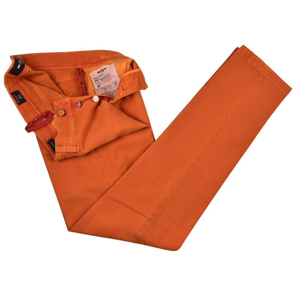 Kiton KITON Orange Cotton Wool Ea Jeans Orange 001