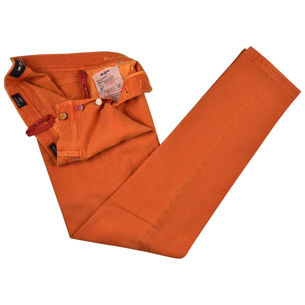 KITON Orange Cotton Wool Ea Jeans