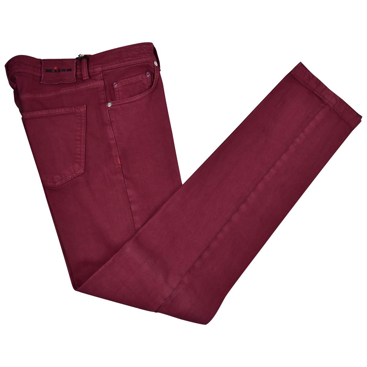 KITON Burgundy Cotton Ea Jeans