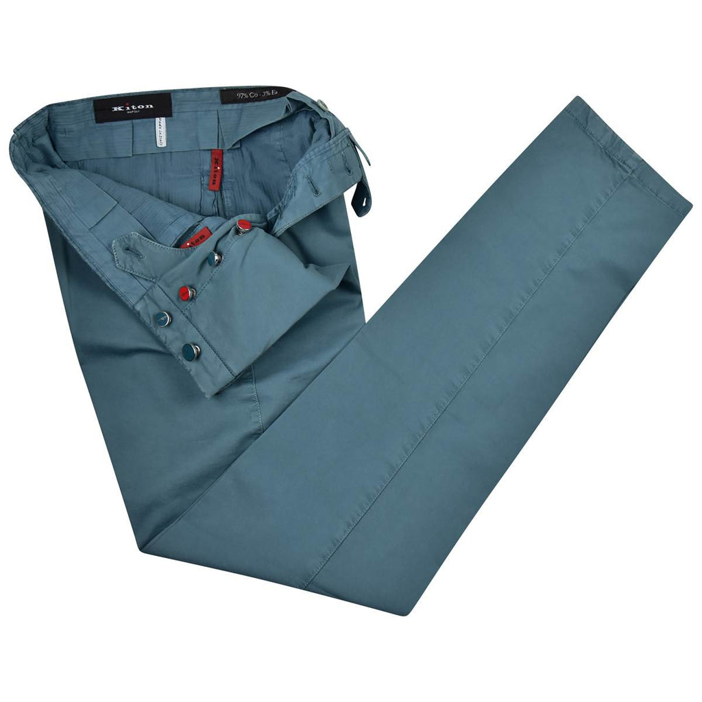 Kiton KITON Green Cotton Ea Pants Green 001