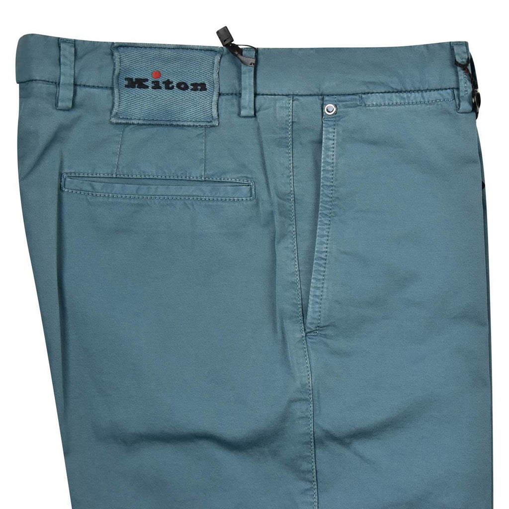 KITON Green Cotton Ea Pants