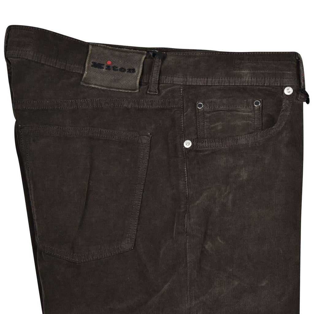 KITON Brown Cotton Ea Velvet Jeans
