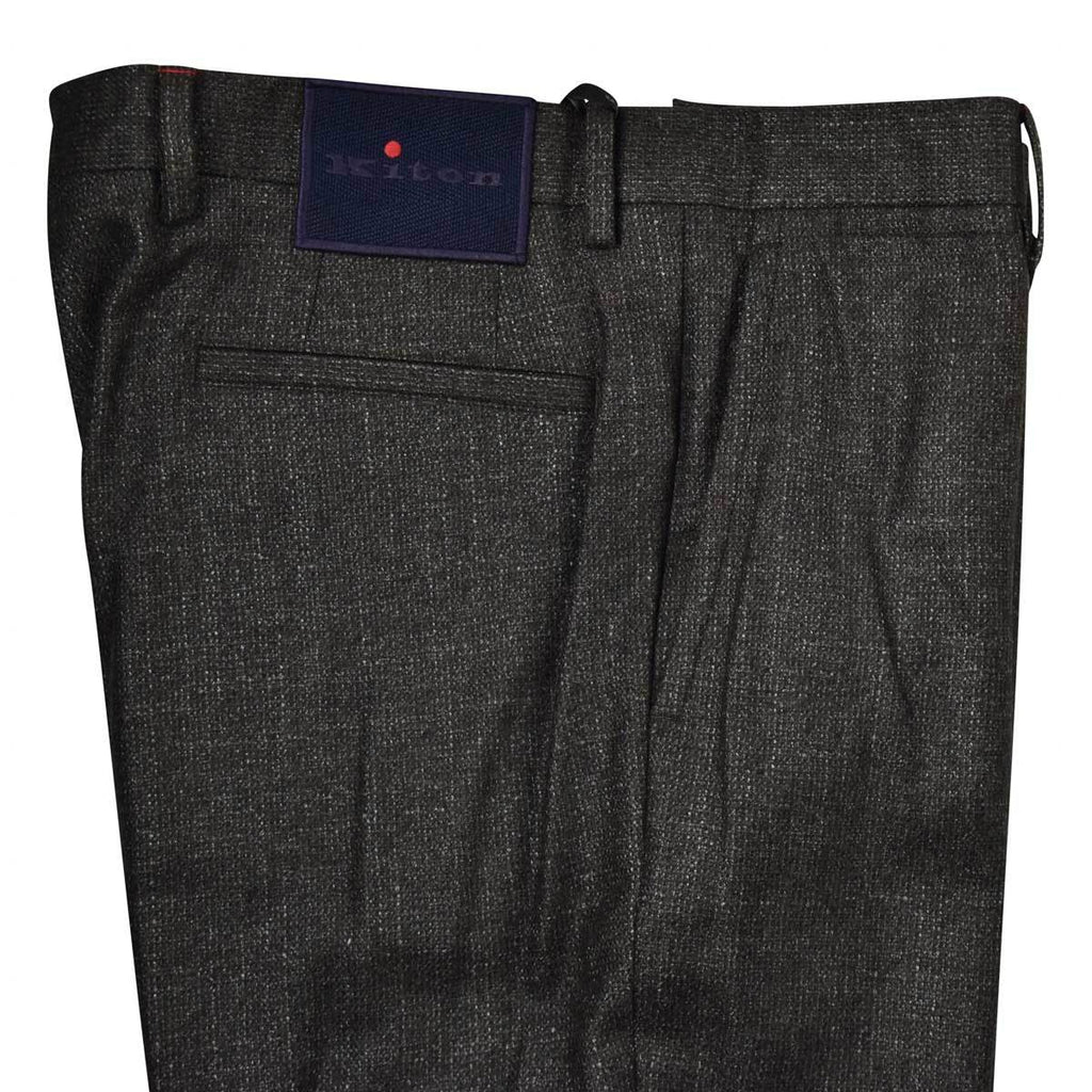 KITON Gray Wool Dress Pants