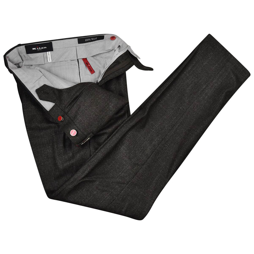 KITON Gray Wool Dress Pants
