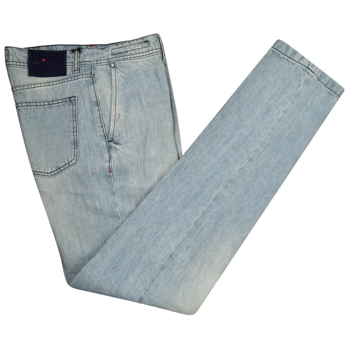 Kiton KITON Blue Linen Jeans Blue 000