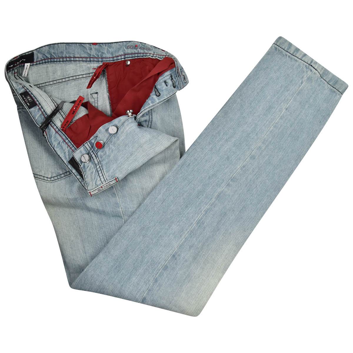 KITON Blue Linen Jeans