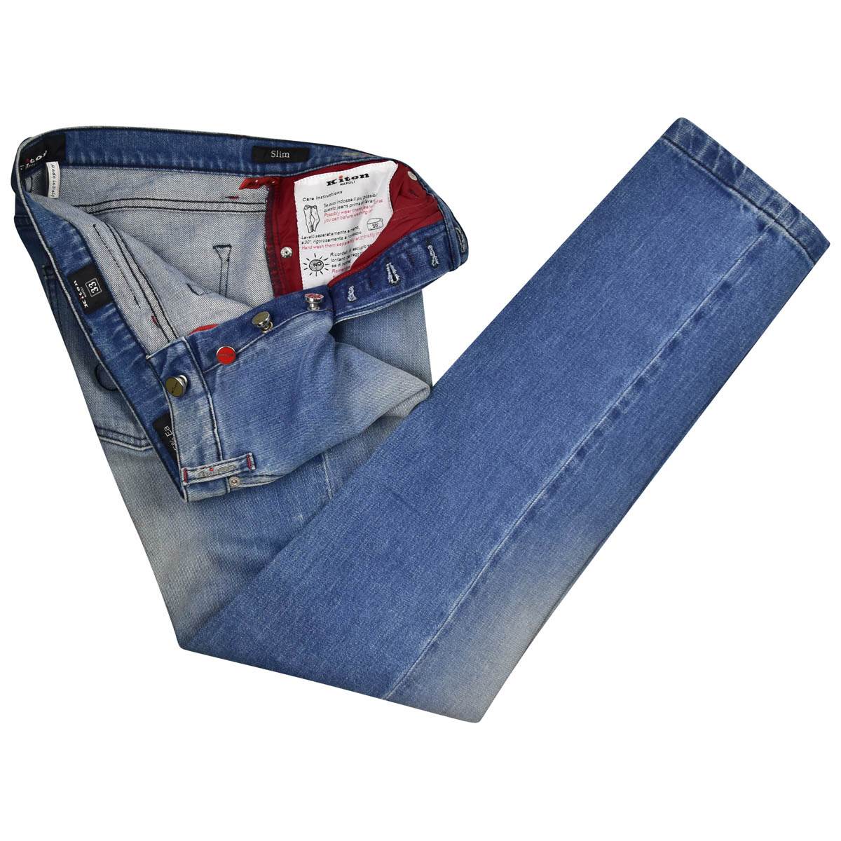 KITON Blue Cotton Ea Jeans