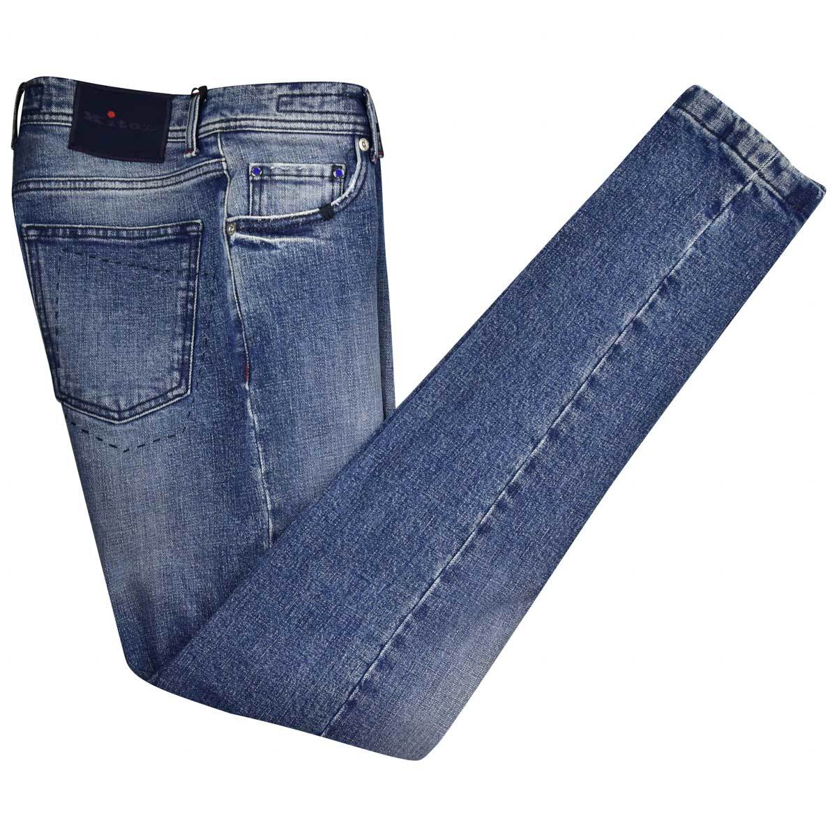 KITON Blue Cotton Ea Jeans