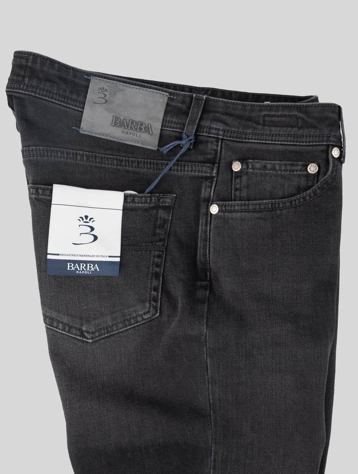 Barba Napoli Black Cotton Ea Jeans