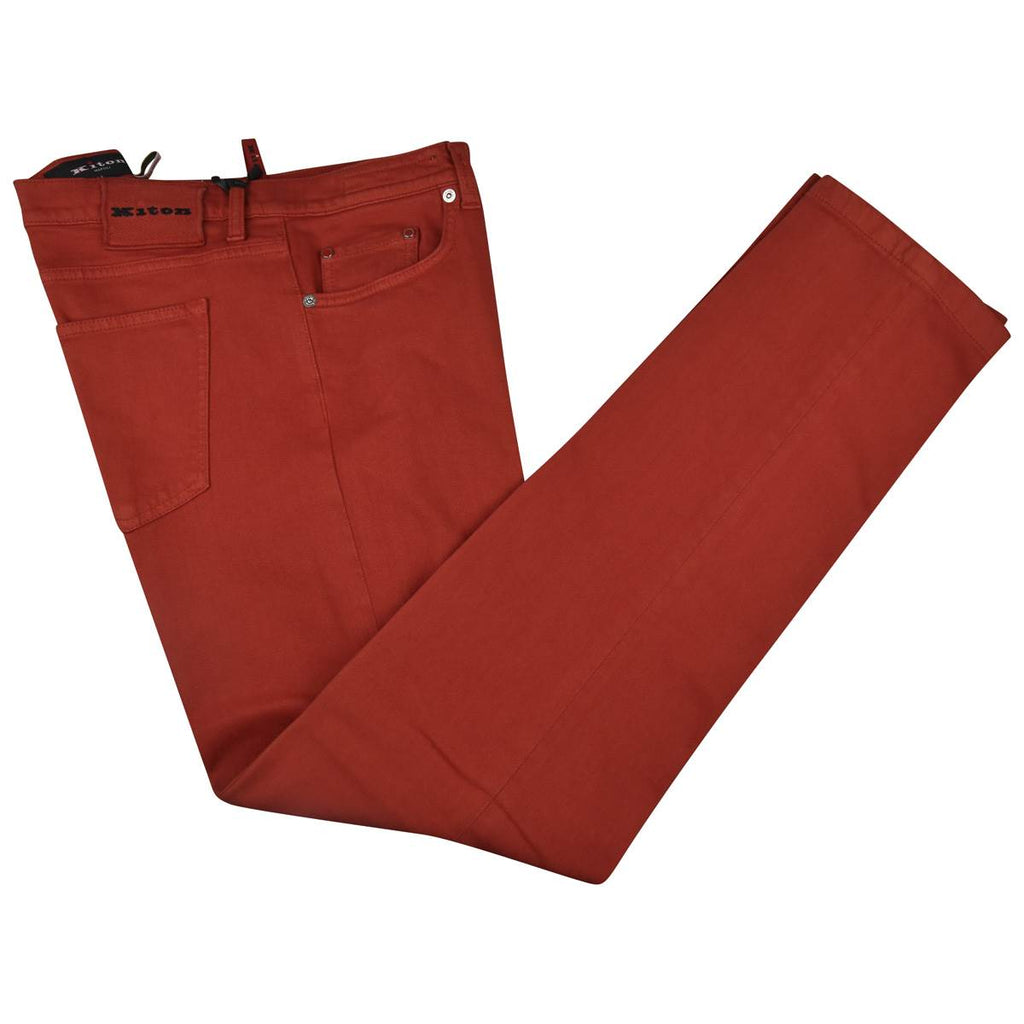 Kiton KITON Red Cotton Ea Jeans Red 000