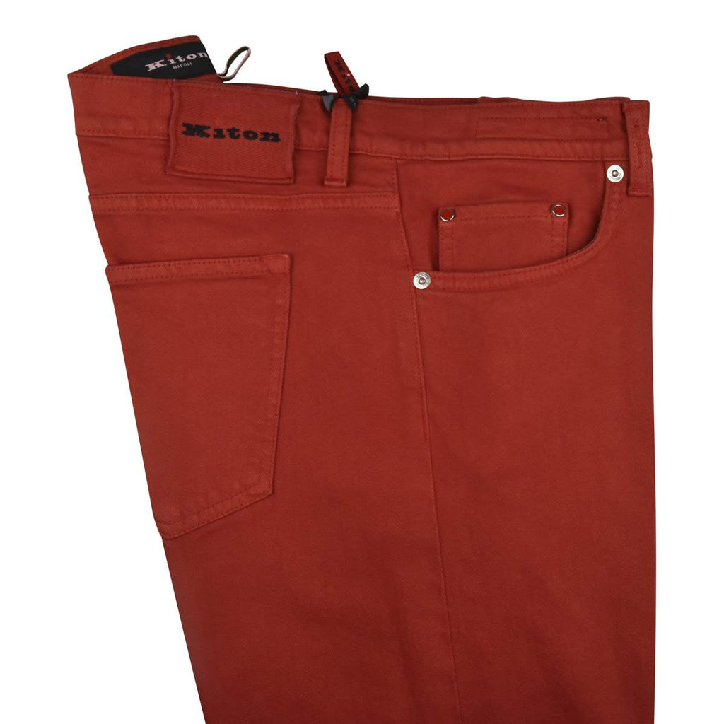 KITON Red Cotton Ea Jeans