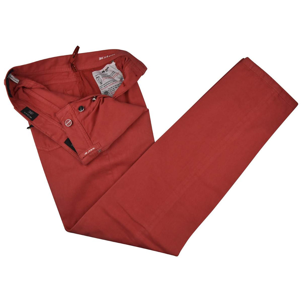 Kiton KITON Red Cotton Jeans Red 001
