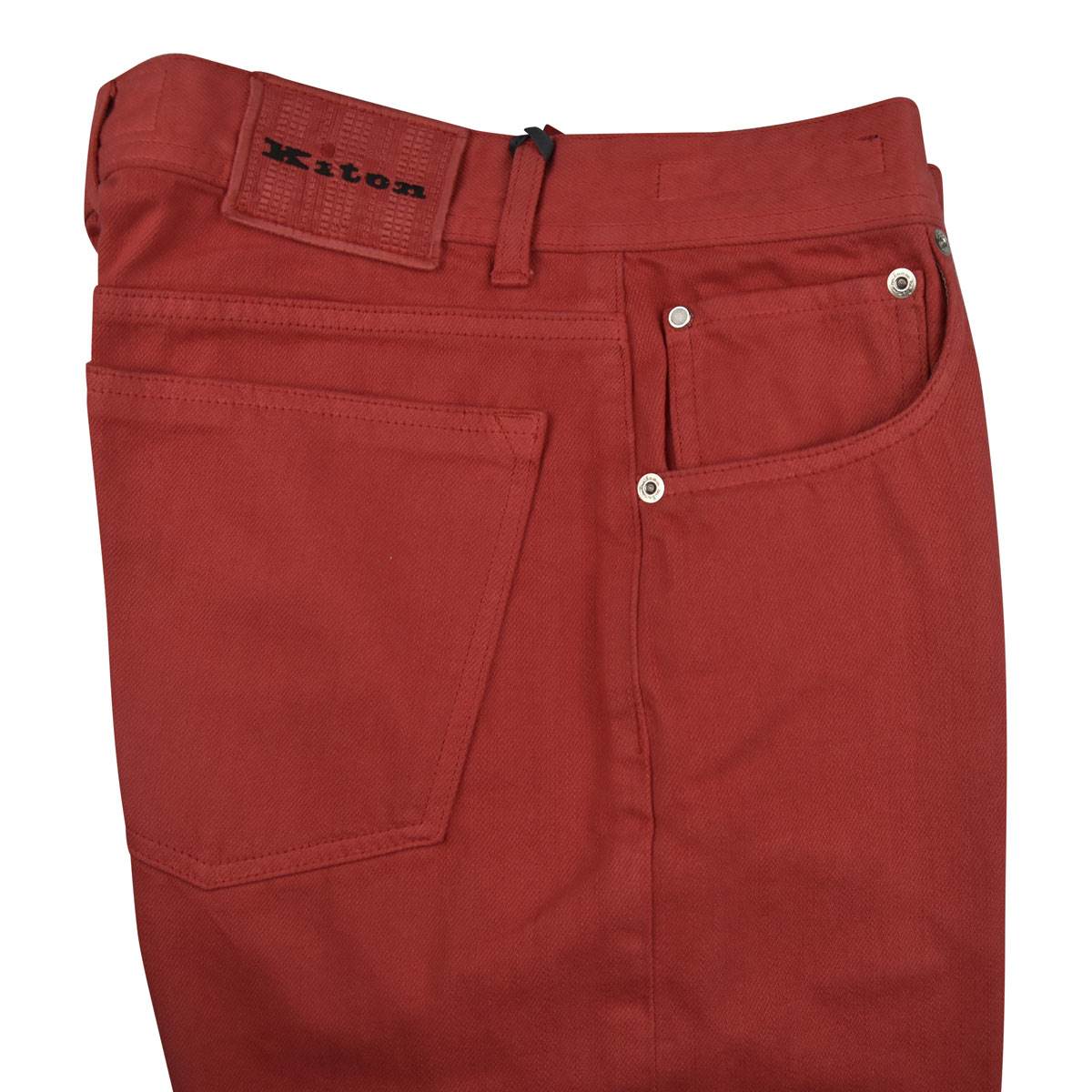 KITON Red Cotton Jeans
