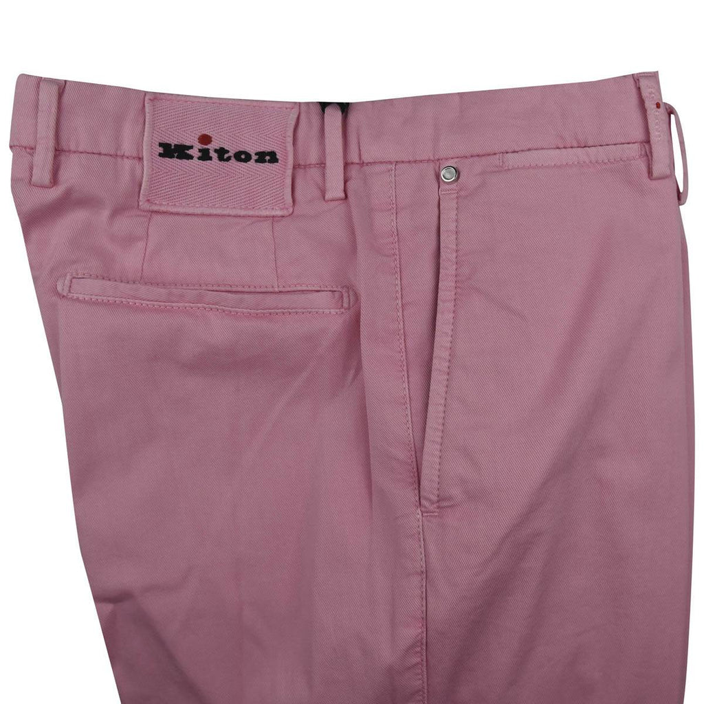 KITON Pink Cotton Ea Pants