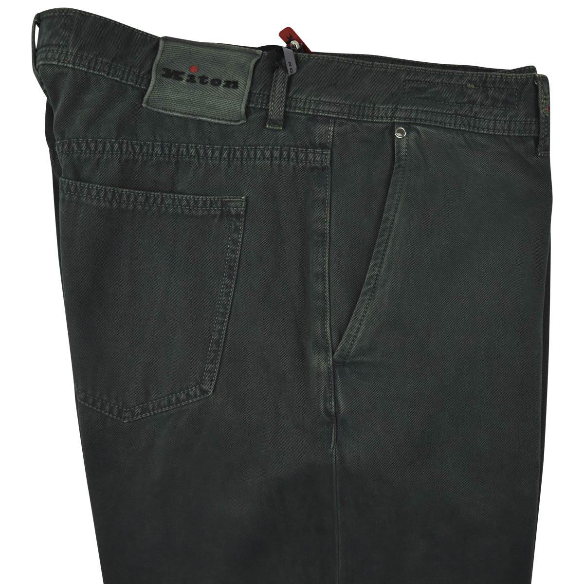 KITON Green Cotton Cashmere Pants