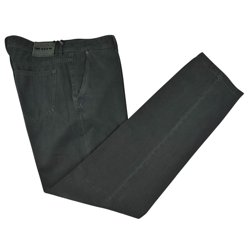 KITON Green Cotton Cashmere Pants
