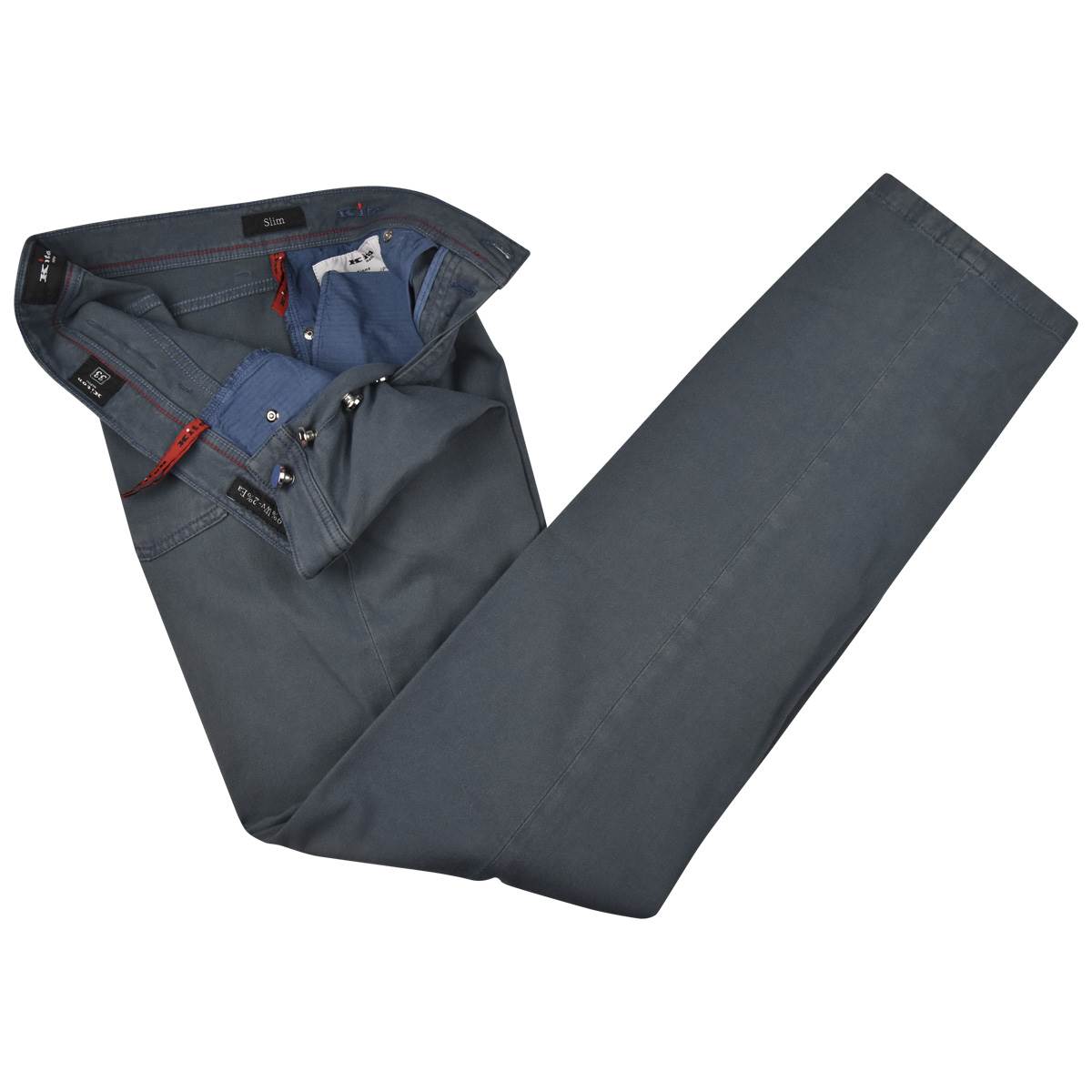 KITON Blue Cotton Virgin Wool Ea Jeans