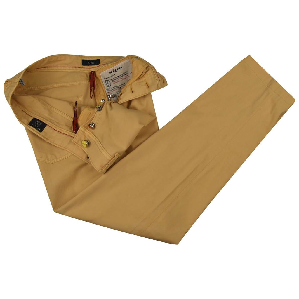 Kiton KITON Yellow Cotton Silk Ea Jeans Yellow 001
