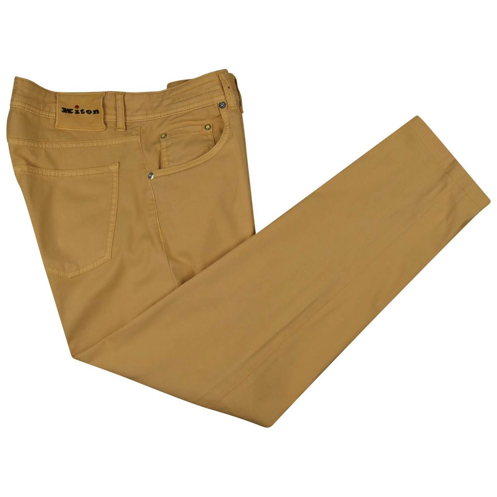 KITON Yellow Cotton Silk Ea Jeans