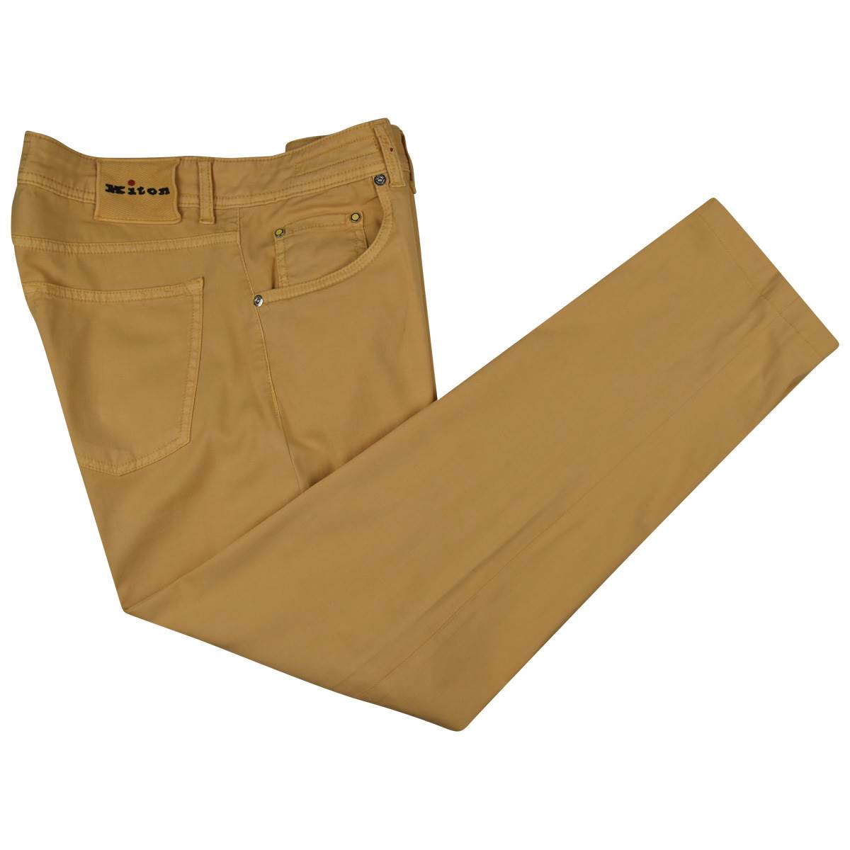 KITON Yellow Cotton Silk Ea Jeans