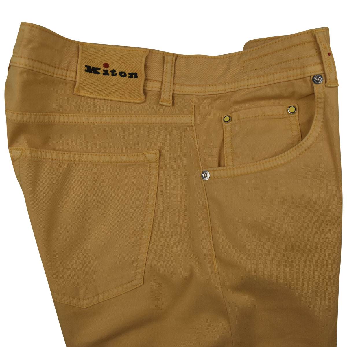 KITON Yellow Cotton Silk Ea Jeans