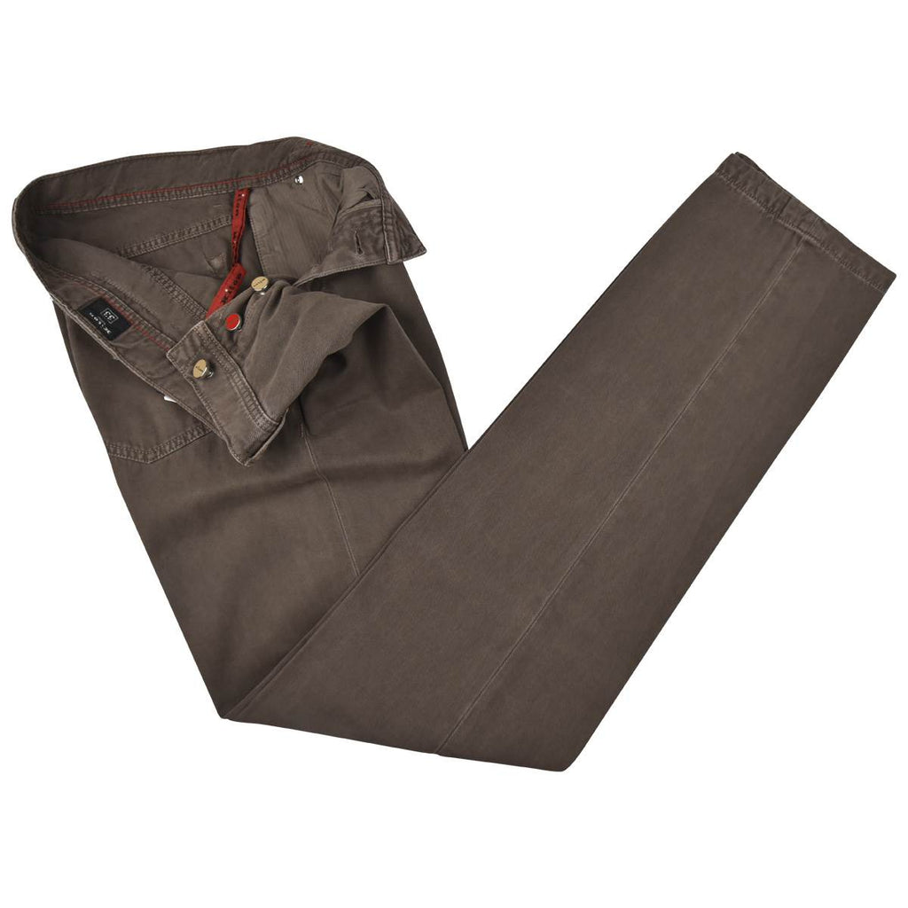 KITON Brown Cotton Cashmere Pants