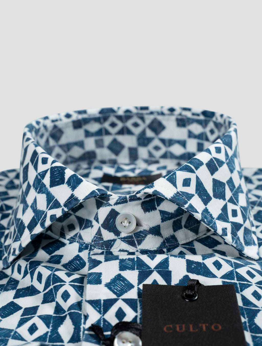 Barba Napoli Barba Napoli Blue White Lyocell Cotton Shirt Blue / White 001