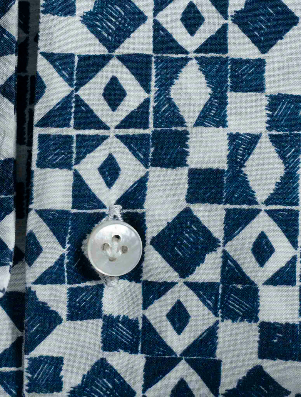 Barba Napoli Blue White Lyocell Cotton Shirt