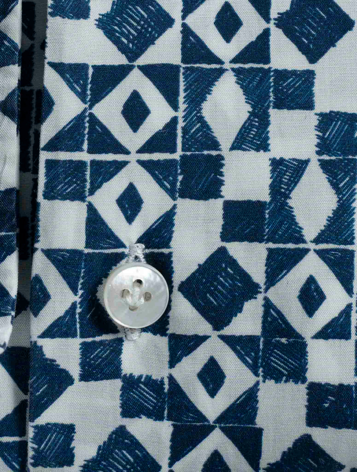 Barba Napoli Blue White Lyocell Cotton Shirt