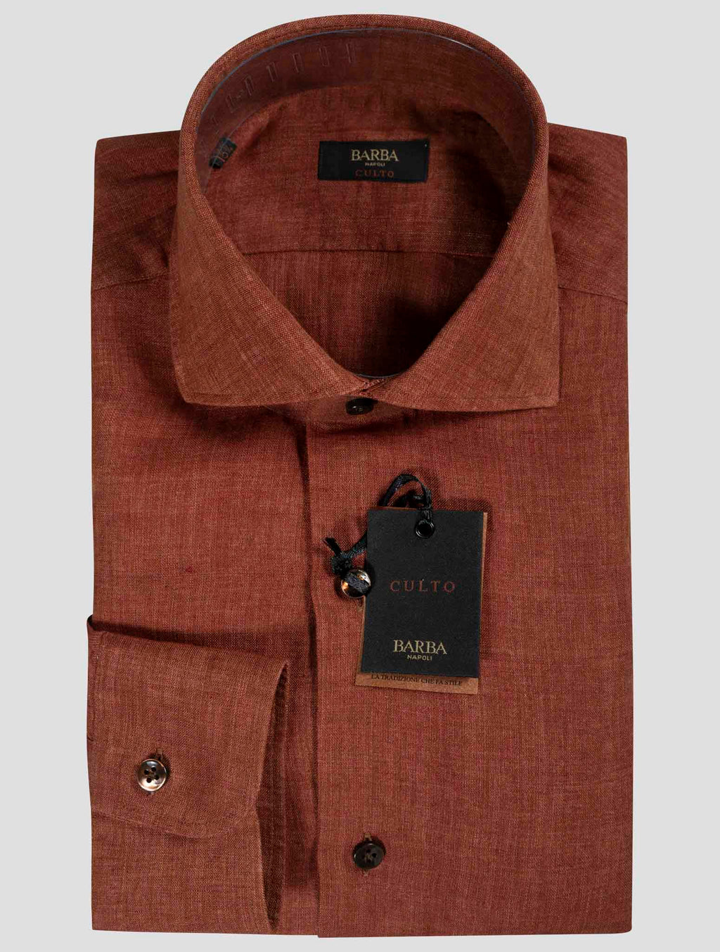 Barba Napoli Barba Napoli Brown Linen Shirt Brown 000