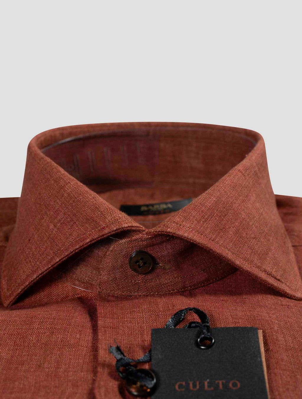 Barba Napoli Barba Napoli Brown Linen Shirt Brown 001