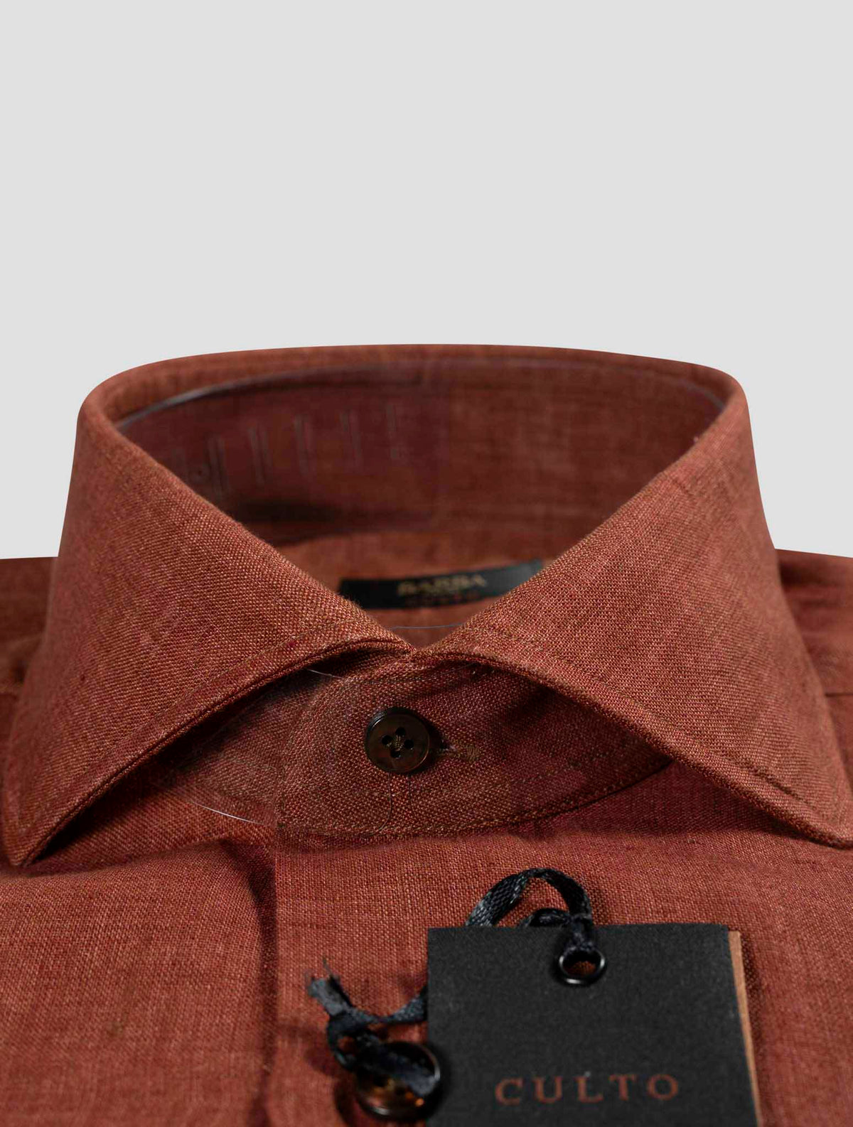Barba Napoli Barba Napoli Brown Linen Shirt Brown 001