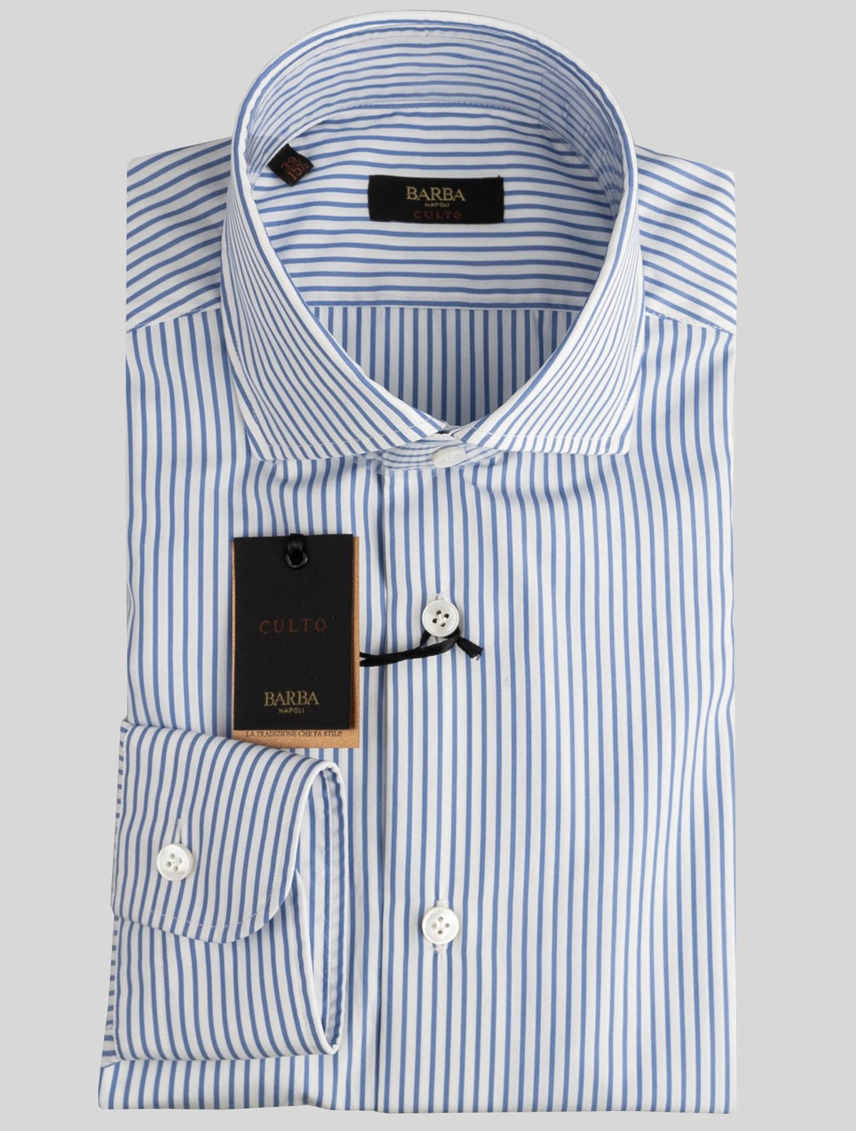 Barba Napoli Barba Napoli White Blue Cotton Shirts White / Blue 000