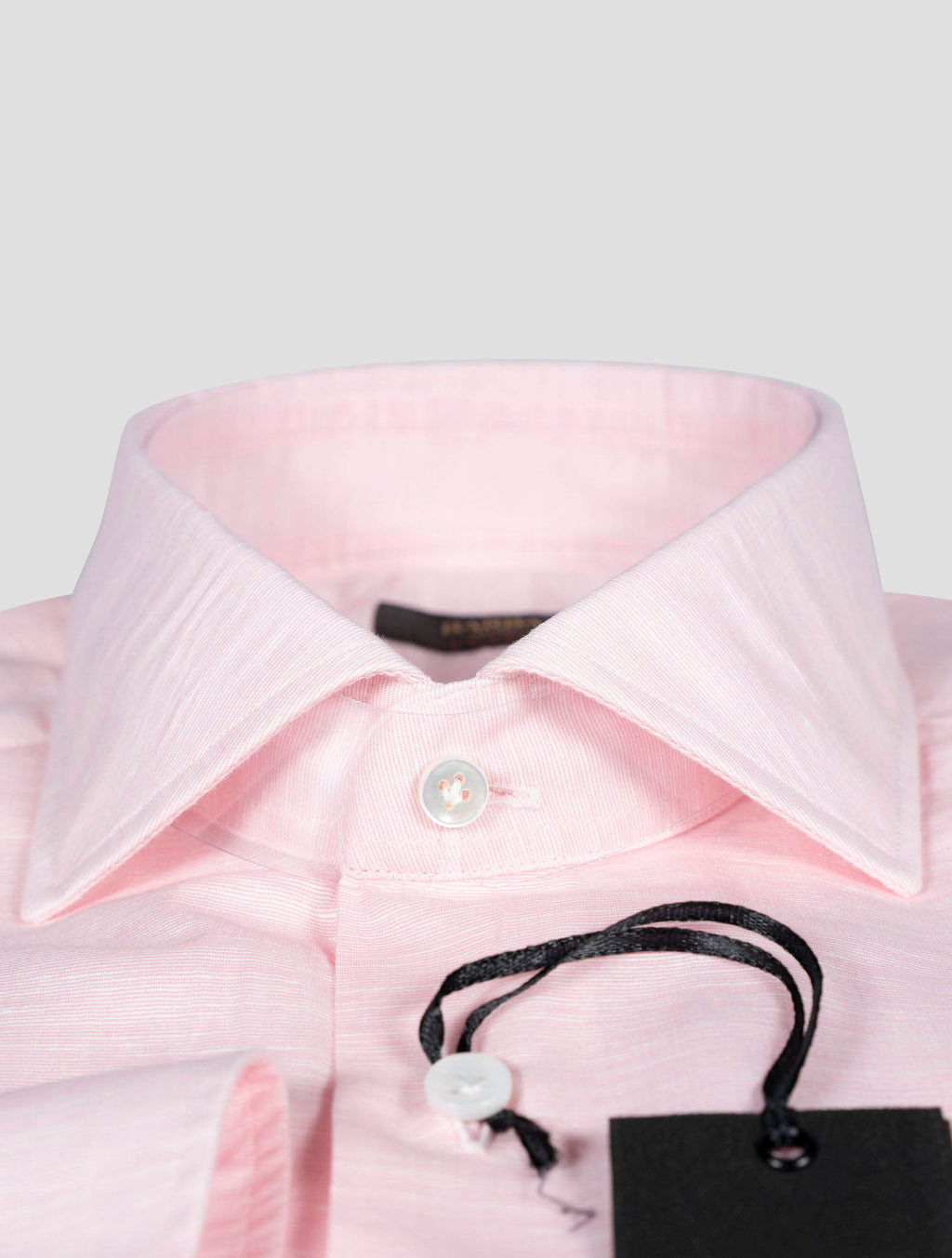 Barba Napoli Barba Napoli Pink Cotton Linen Shirt Pink 001