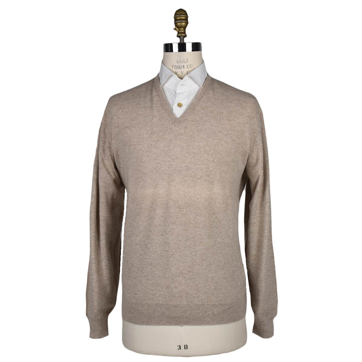 Cesare Attolini Cesare Attolini Beige Cashmere Sweater V-Neck Beige 000