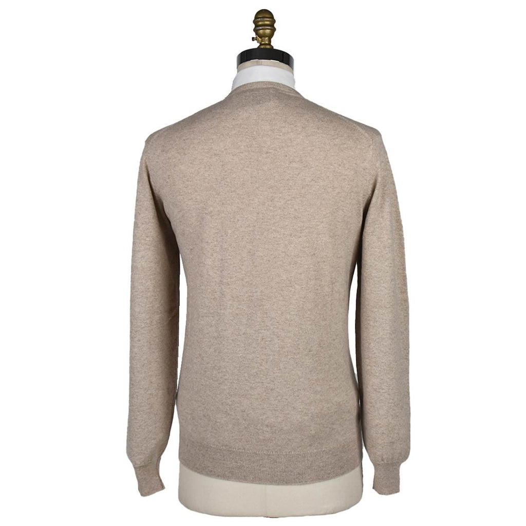 Cesare Attolini Beige Cashmere Sweater V-Neck