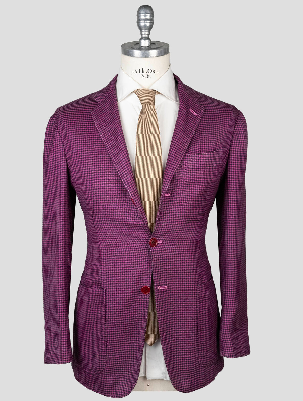 Kiton Violet Black Cashmere Silk Blazer