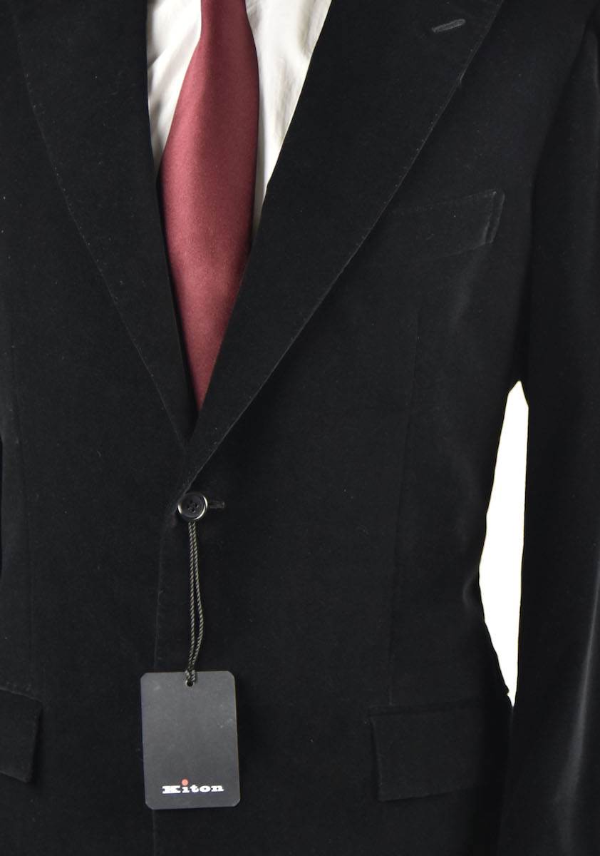 KITON Black Cotton Blazer