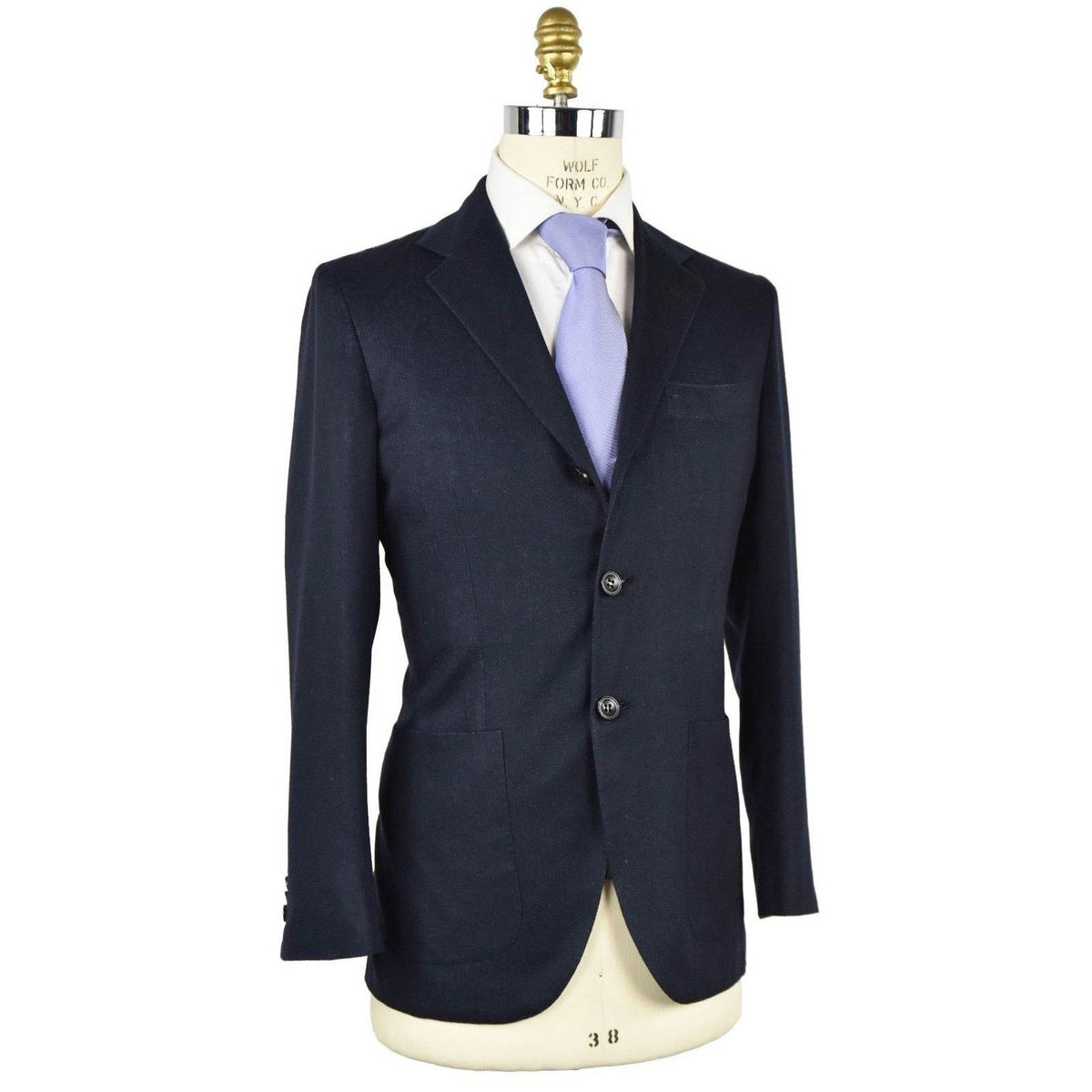 Kiton KITON Blue Vicuna Perù Silk Blazer Blue 001