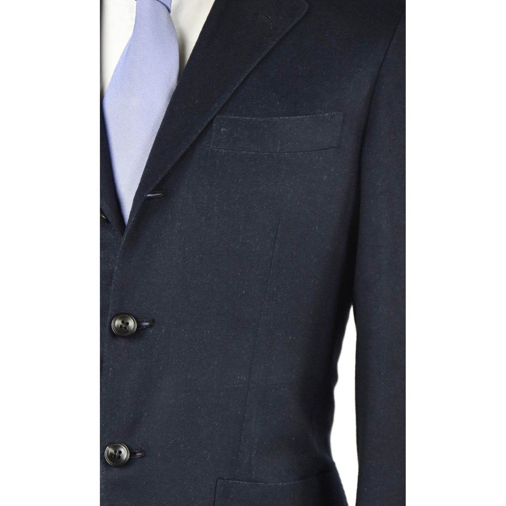 KITON Blue Vicuna Perù Silk Blazer