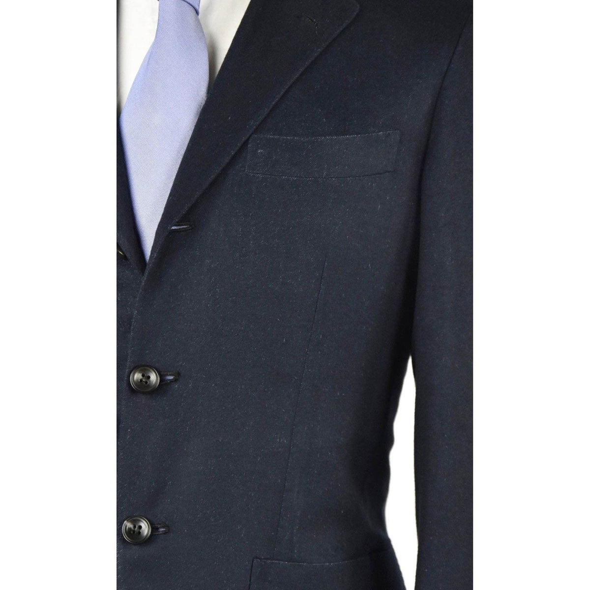 KITON Blue Vicuna Perù Silk Blazer