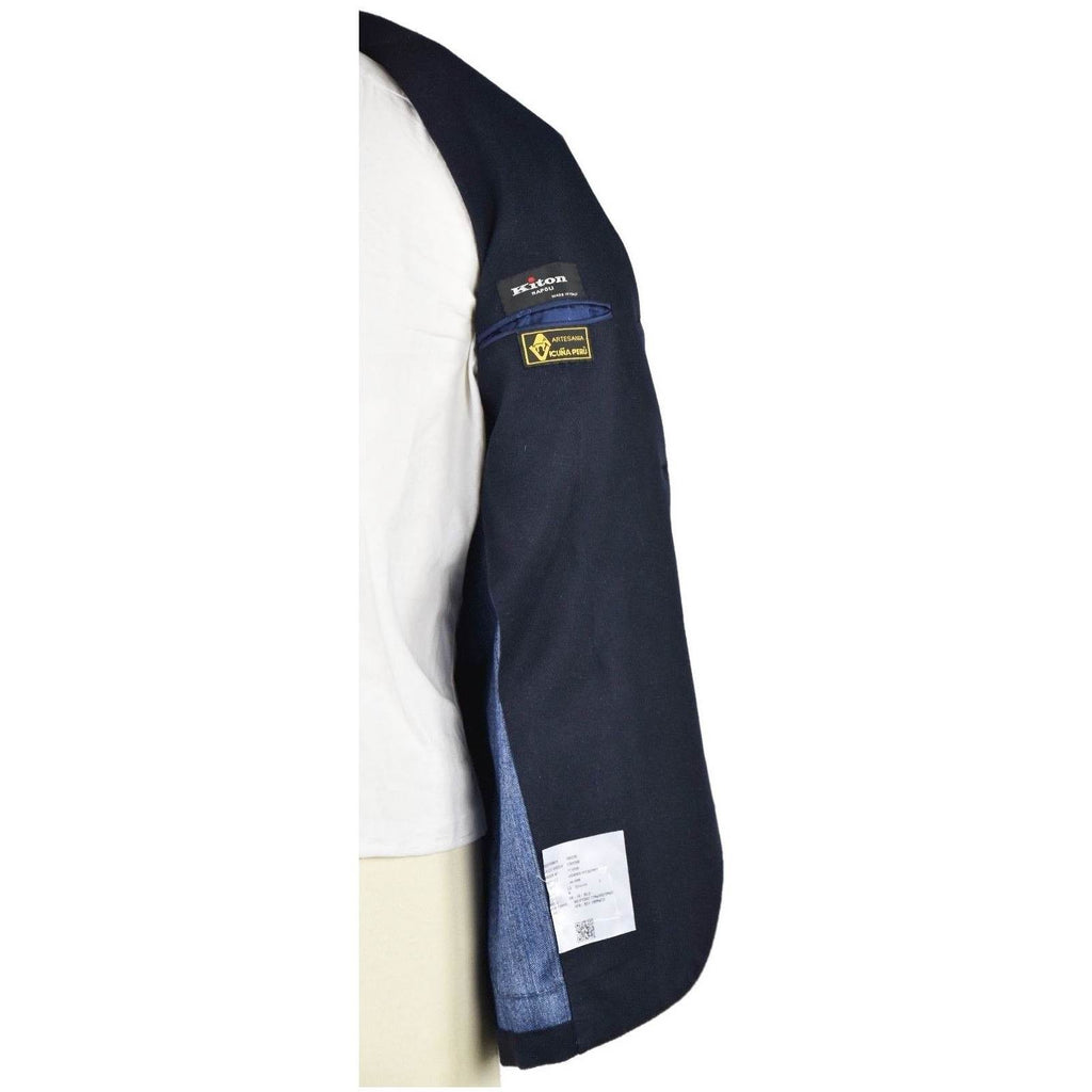 KITON Blue Vicuna Perù Silk Blazer