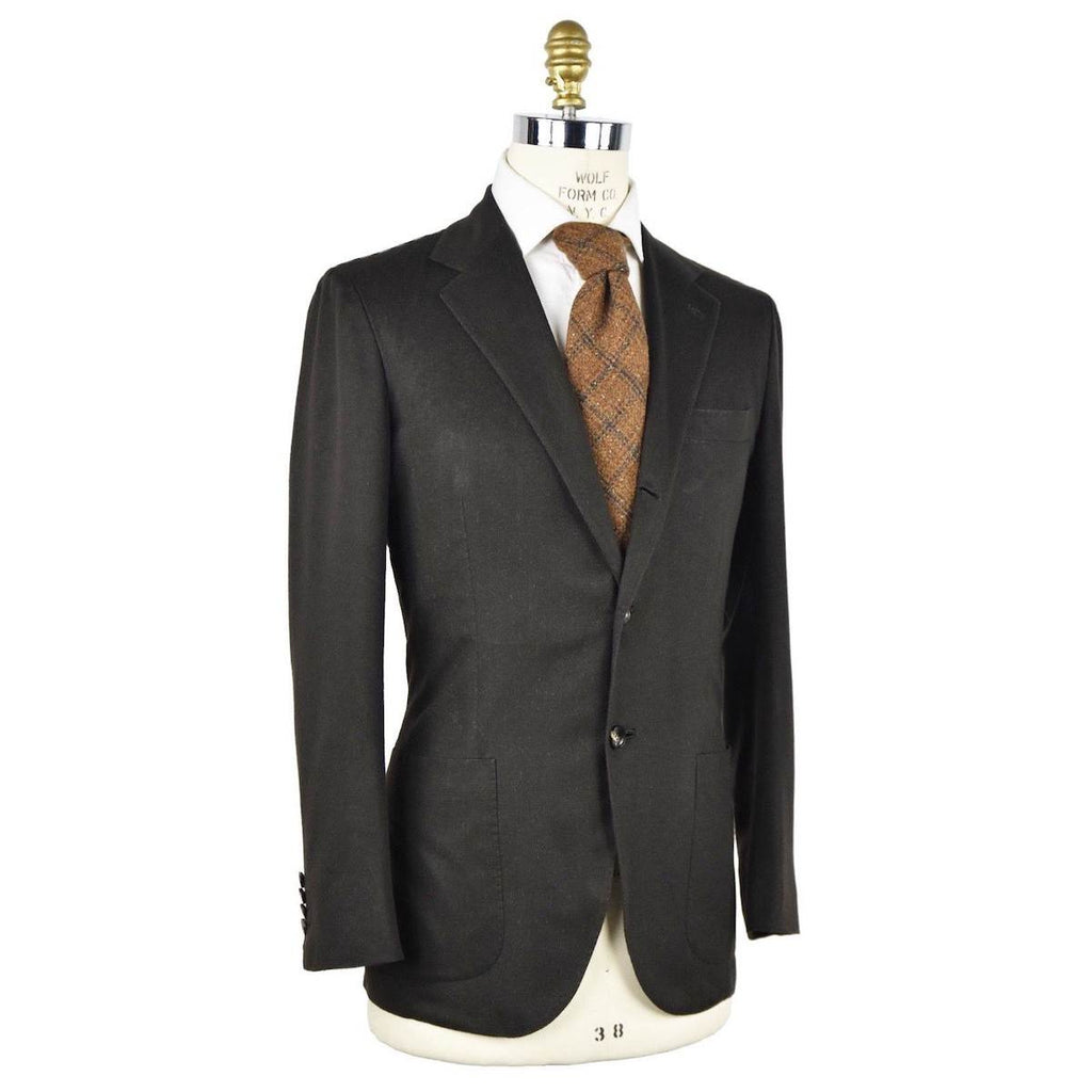 Kiton KITON Brown Vicuna Perù Silk Blazer Brown 001