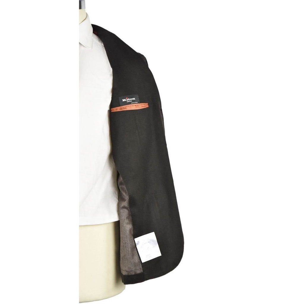 KITON Brown Vicuna Perù Silk Blazer