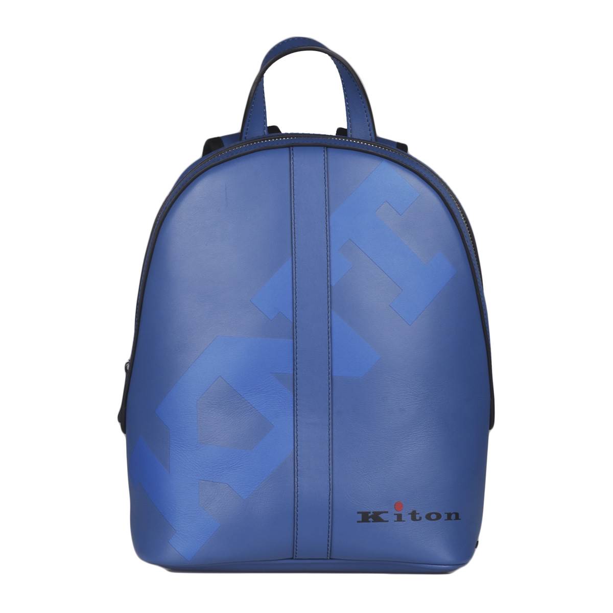 Kiton KNT KITON Blue Leather Backpack Blue 000