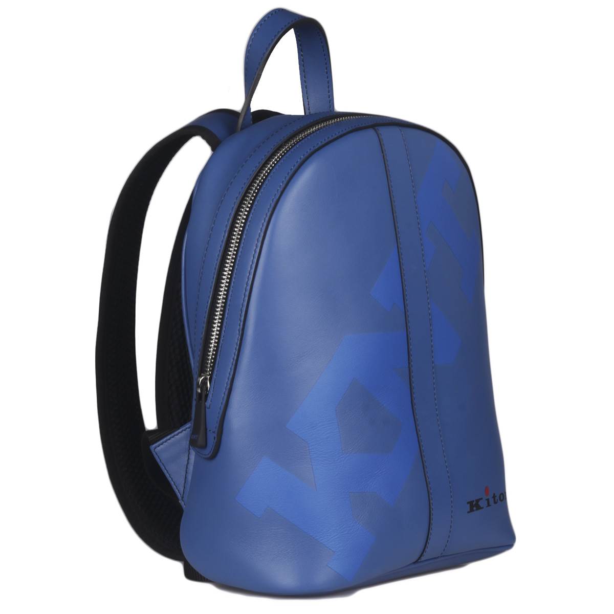 Kiton KNT KITON Blue Leather Backpack Blue 001
