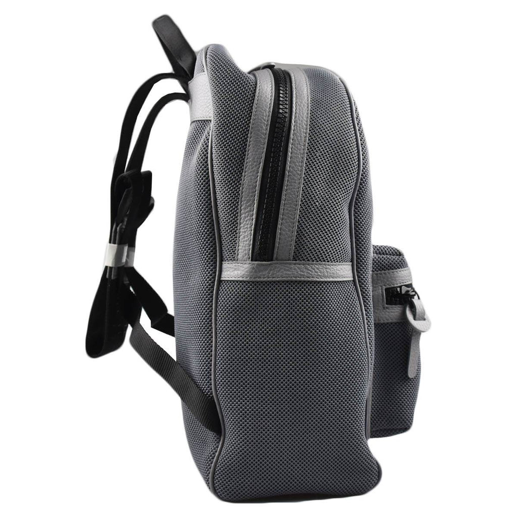 KITON Gray Cotton Ea Leather Backpack