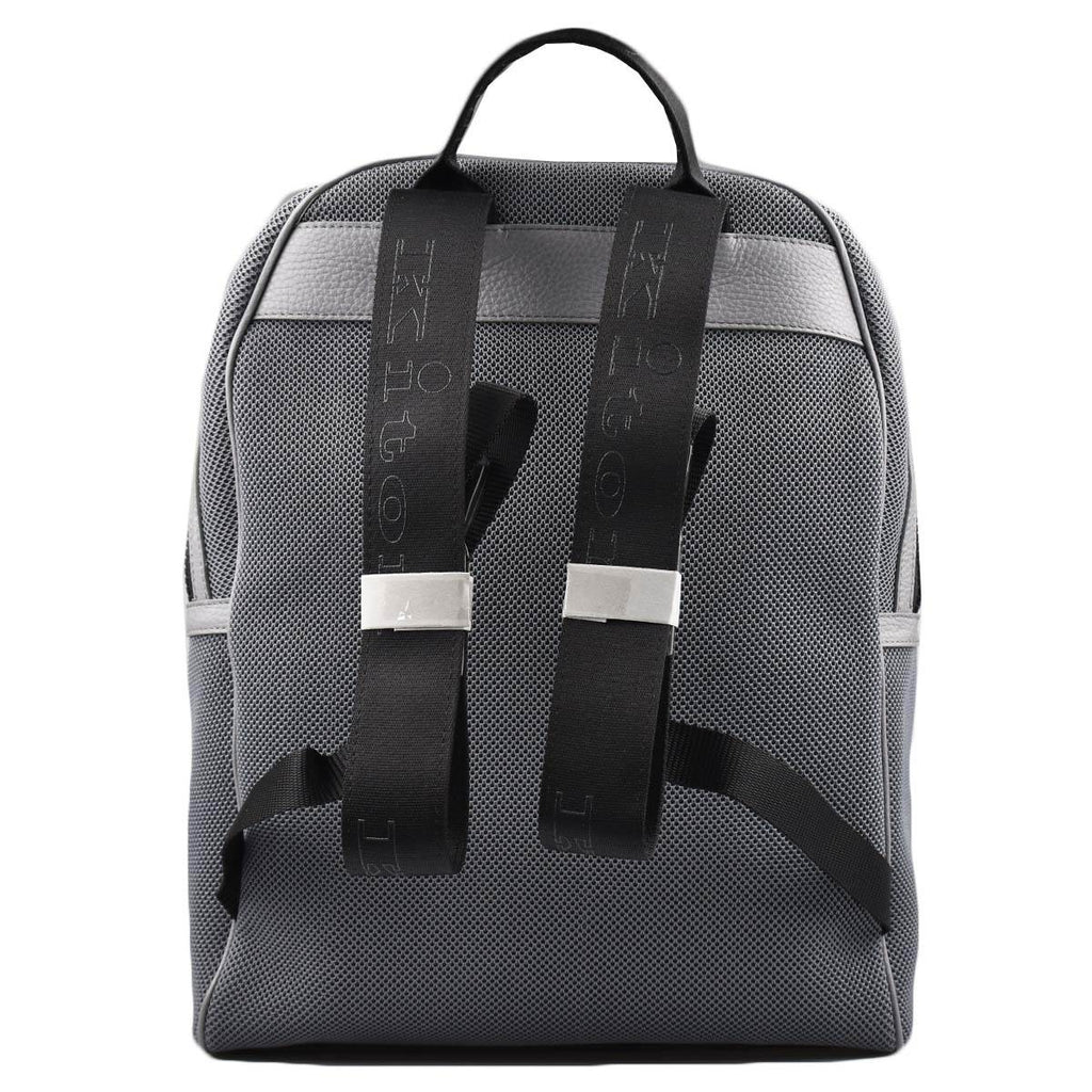 KITON Gray Cotton Ea Leather Backpack